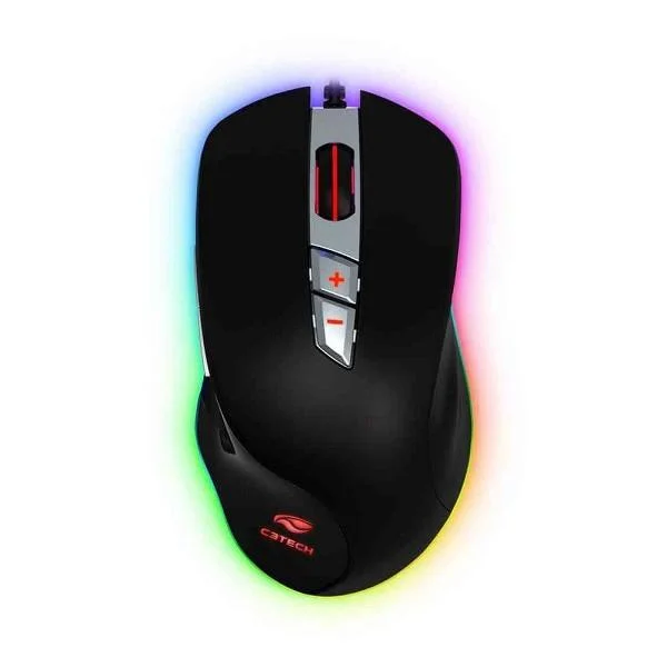 Imagem 2 de 5 do produto Mouse Gamer C3Tech Bellied, 7000 DPI, 7 Botões, Com LED RGB - MG-700BK