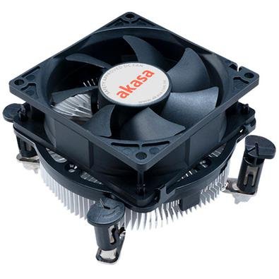 Cooler Para Intel, LGA 775, 1150, 1151, 1155, 1156, 1200, Akasa, Ak-CC7109ES02O Cooler Akasa com rotações silenciosas proporciona um resfriamento efic