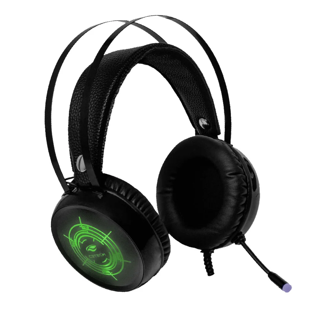 Imagem 4 de 5 do produto Headset Gamer, C3Tech, Harrier Ii, Rgb, Com Microfone, Usb, Ph-g330bkv2