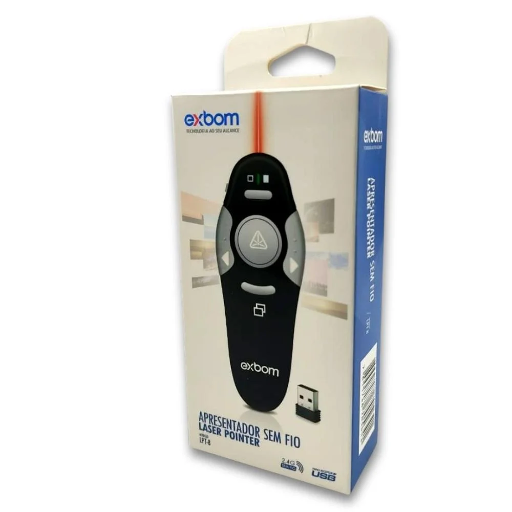 Imagem 4 de 5 do produto Apresentador Caneta Laser Point Multimidia Wireless Lpt-8 Exbom