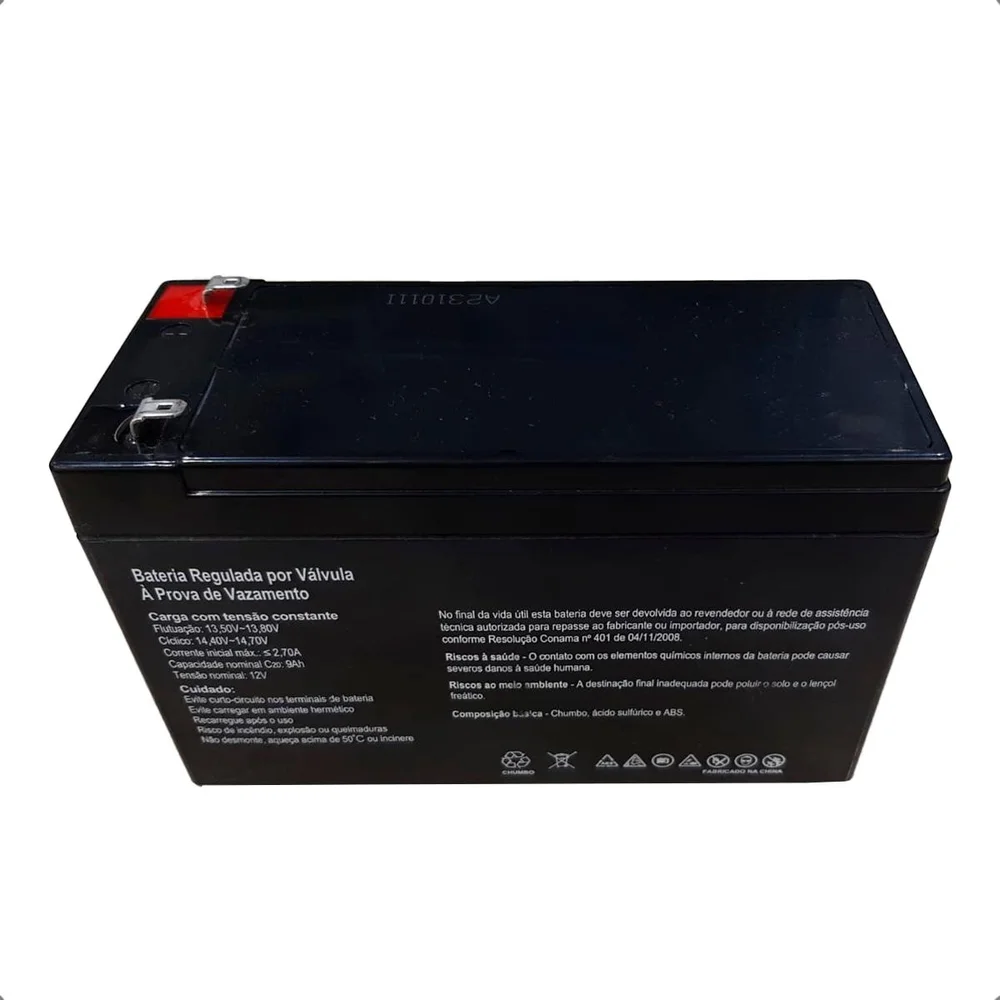 Bateria Selada P/ Nobreak Sec Power, 12v/9ah (8,5ah), Chumbo-ácida Agm-vrla - Sp12-9