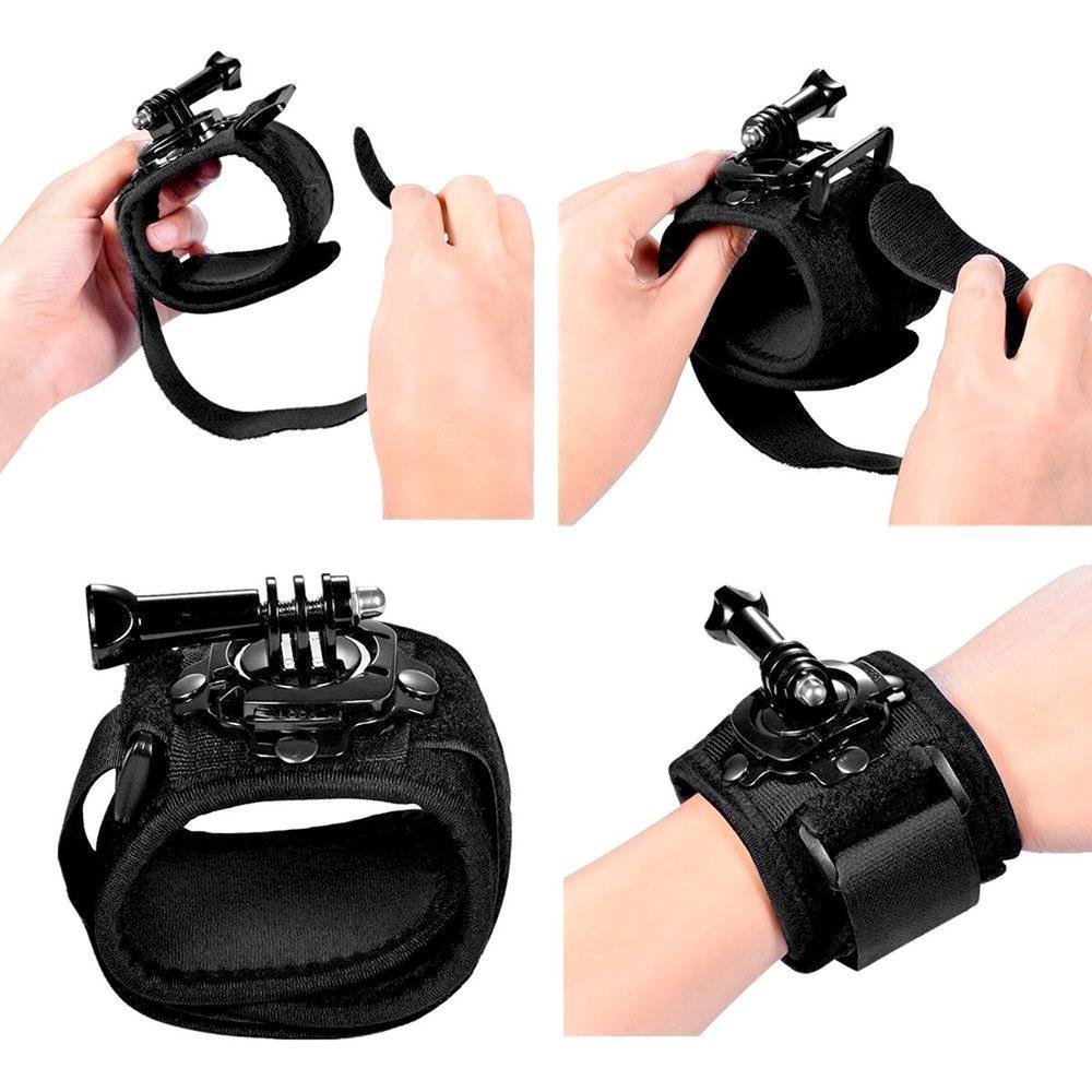 Imagem 4 de 5 do produto Suporte Punho Pulso 360 Graus Para Câmeras Gopro E Similares