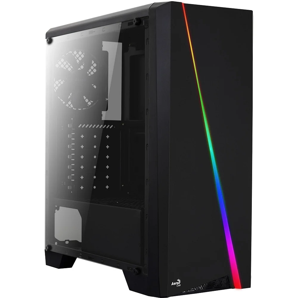 Gabinete AeroCool Cylon Mid Tower, RGB LED, ATX, Lateral de Acrílico, Preto - 63858