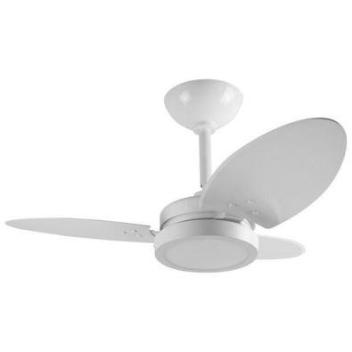 Ventilador Ventura LED Branco 110V 3 Pás Brancas