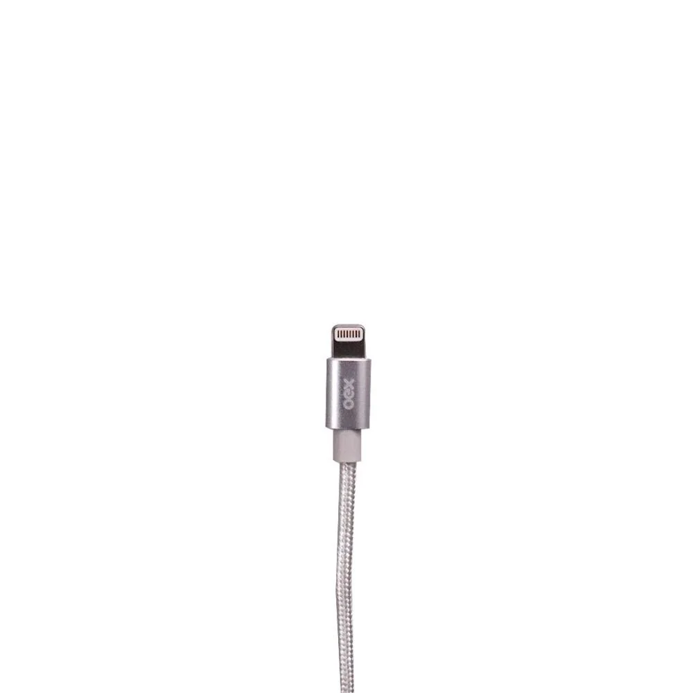 Imagem 3 de 4 do produto Cabo Lightning Soft 1m Oex Prata CB910