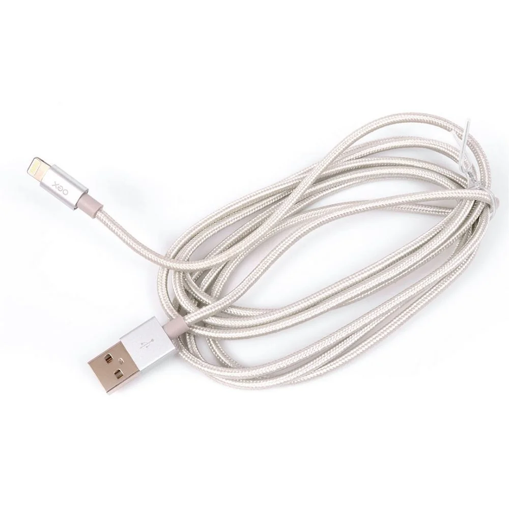Imagem 4 de 4 do produto Cabo Lightning Soft 1m Oex Prata CB910