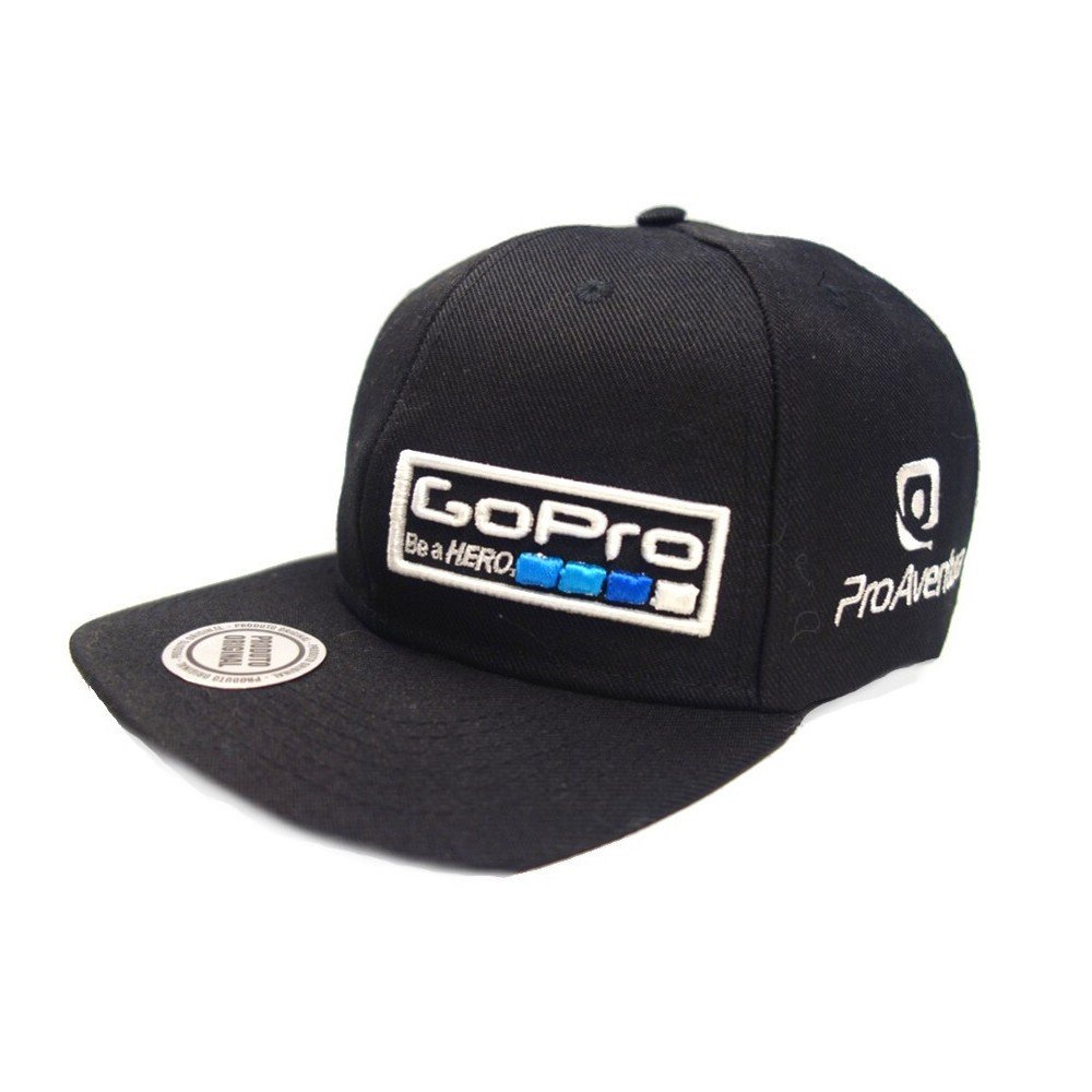 Boné Aba Plana Preto Personalizado Gopro