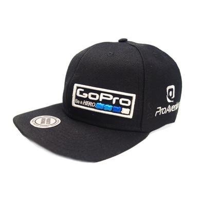 Boné Aba Plana Preto Personalizado Gopro