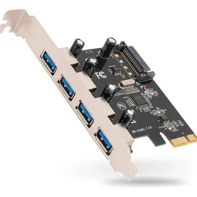 Placa USB 3.0 PCI Express 1x PC Computador 4 Portas Saidas
