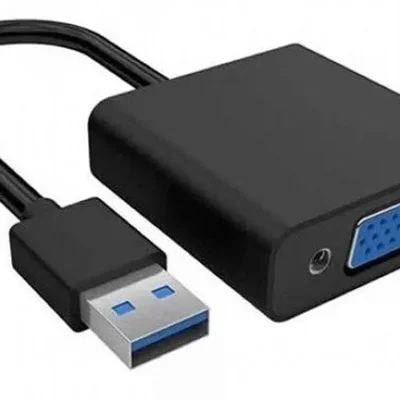 Cabo Adaptador Conversor F3 VGA Femea X USB 3.0 Extensor Tela