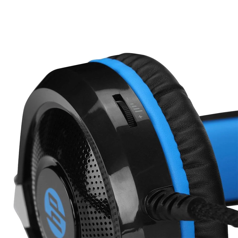 Imagem 2 de 5 do produto Fone Headset Dobrável USB/P2, Preto E Azul - DHE-8010