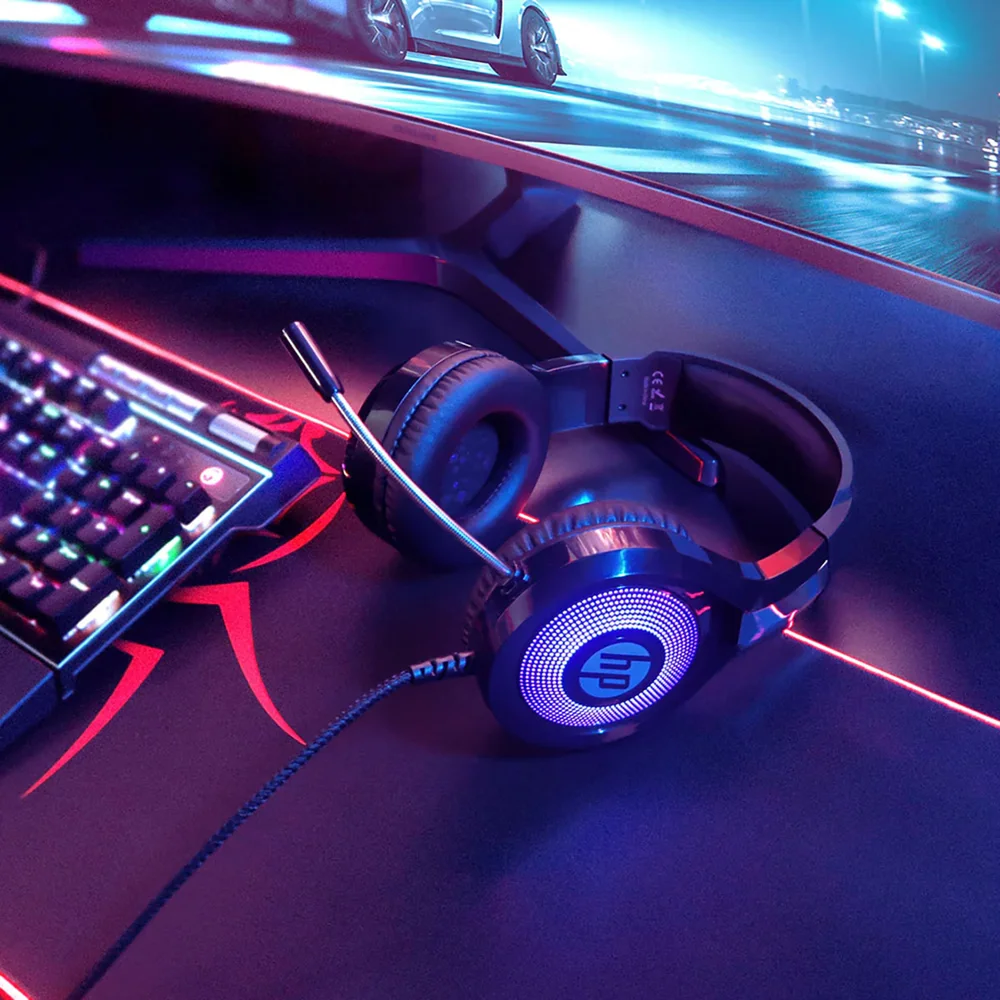 Imagem 4 de 5 do produto Fone Headset Dobrável USB/P2, Preto E Azul - DHE-8010