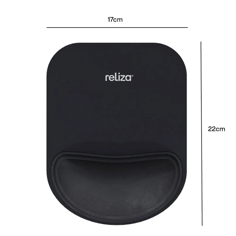 Imagem 2 de 4 do produto Mousepad Ergonômico Compact Reliza Preto - Neoprene 3499