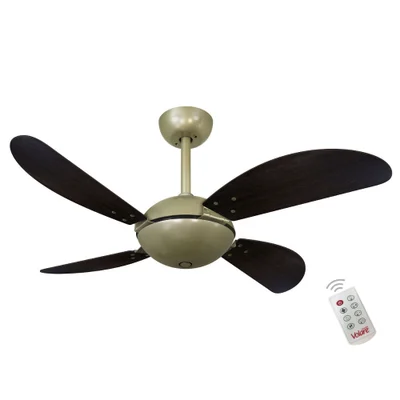 Ventilador De Teto Volare Gold Fly Office Tabaco 127V e Controle Remoto