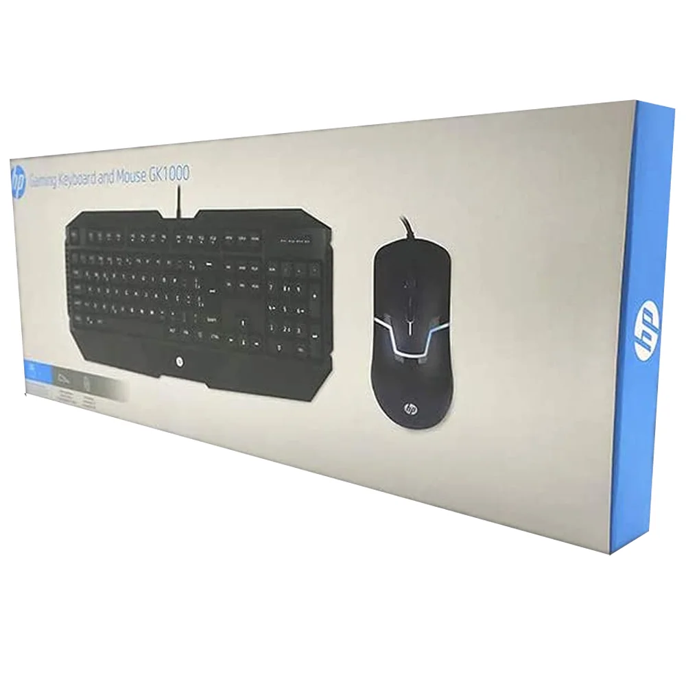 Imagem 4 de 5 do produto Kit Teclado E Mouse, Usb Gamer Gk1000 Preto, Hp.