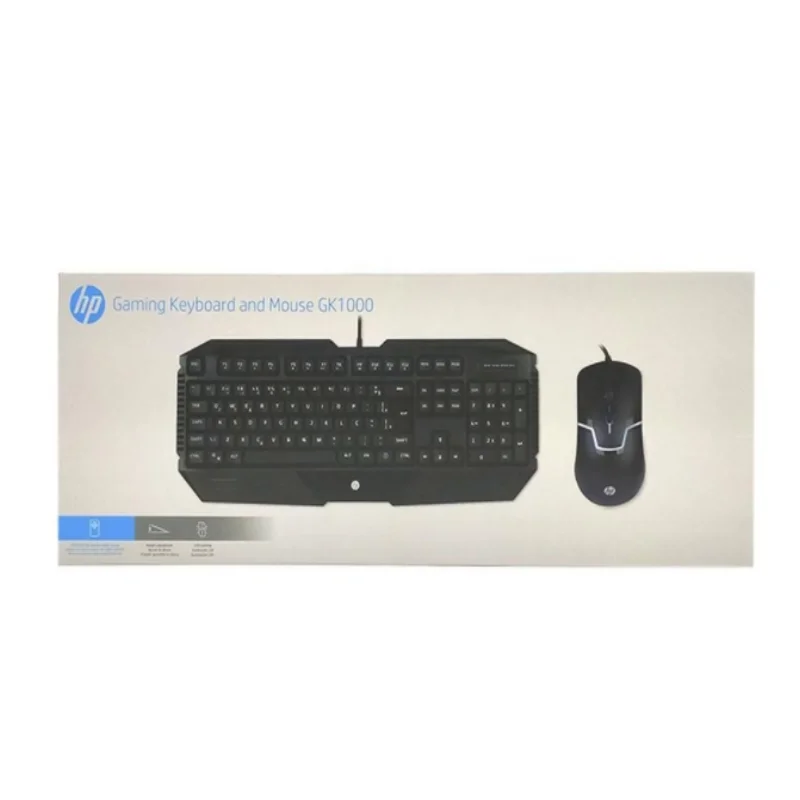 Imagem 5 de 5 do produto Kit Teclado E Mouse, Usb Gamer Gk1000 Preto, Hp.