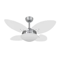 Ventilador De Teto Volare Escovado Vr28 Mini Petalo Branco 127V