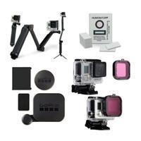 Kit Lente Bastão Filtro Ant Fog - Gopro Hero 3/4