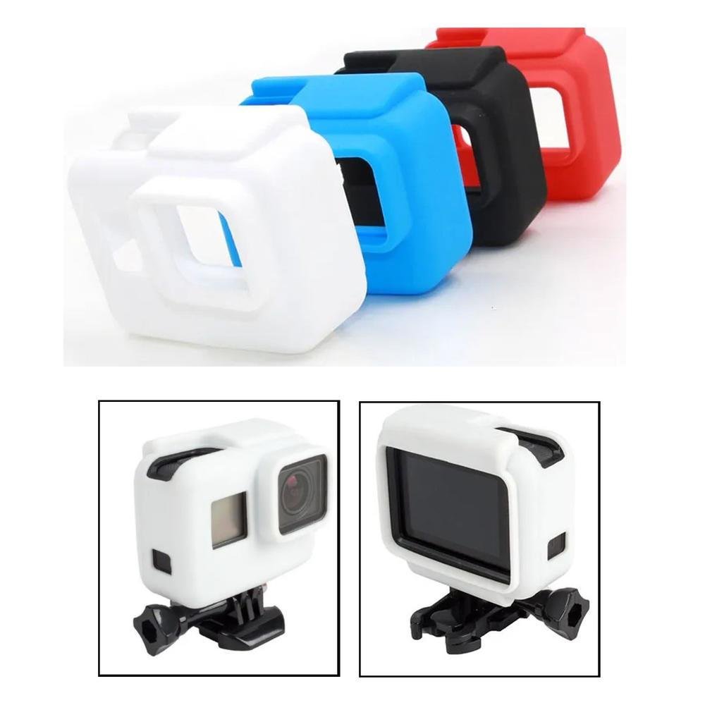 Capa Silicone Branca Para Câmeras Gopro 5/6/7 Black
