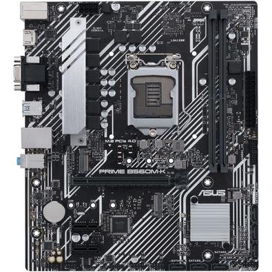 Placa Mãe Asus Prime B560M-K / Para processadores IntelConsulte www.asus.com para obter a lista de suporte de CPU. O suporte da tecnologia Intel Turbo