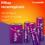 Pilha Recarregável AAA Elgin Ni-MH -900mAh, Blister Com 4 Unidades - 82169