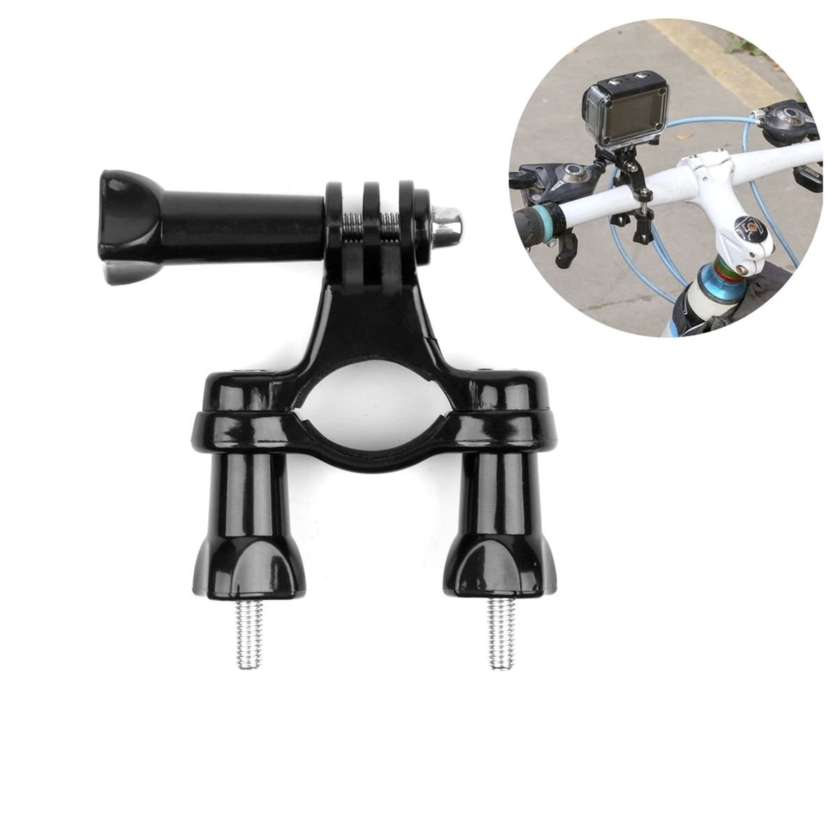 Suporte De Guidão De Bike E Cilindro 6,5cm Para Gopro E Similares