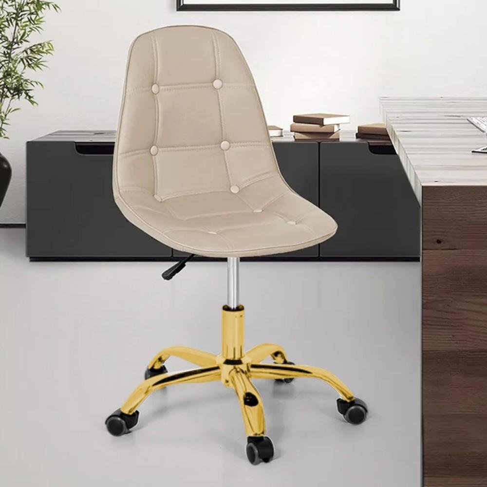 Imagem 2 de 5 do produto Cadeira Office Eiffel Botonê Base Giratória - Nude
