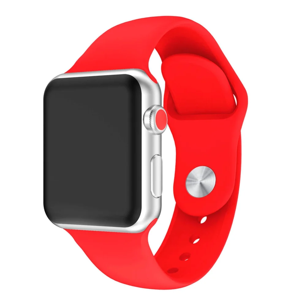 Imagem 3 de 4 do produto Pulseira Para Apple Watch 42/44mm Silicone - Vermelho | Goldentec