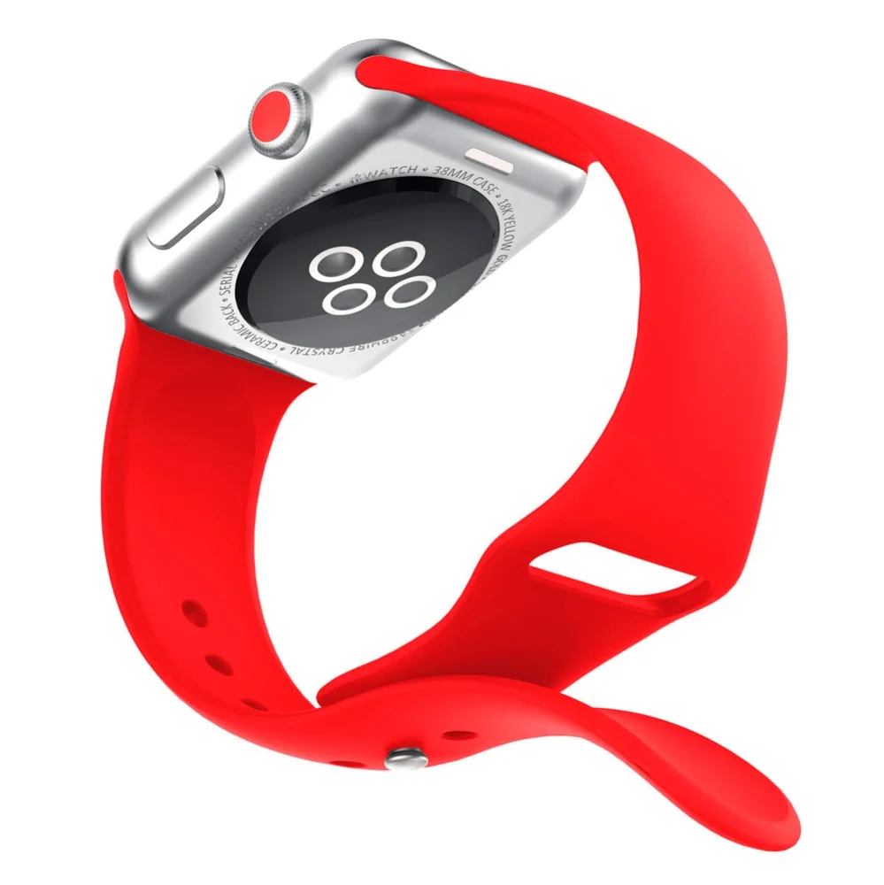 Imagem 4 de 4 do produto Pulseira Para Apple Watch 42/44mm Silicone - Vermelho | Goldentec