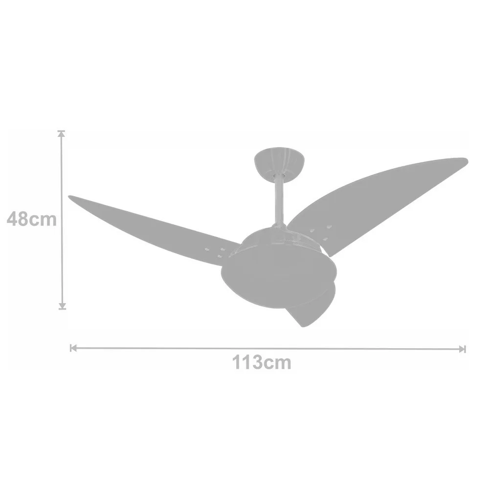 Imagem 2 de 2 do produto Ventilador De Teto Volare Escovado Vr42 Class Branco 127V e Controle Remoto