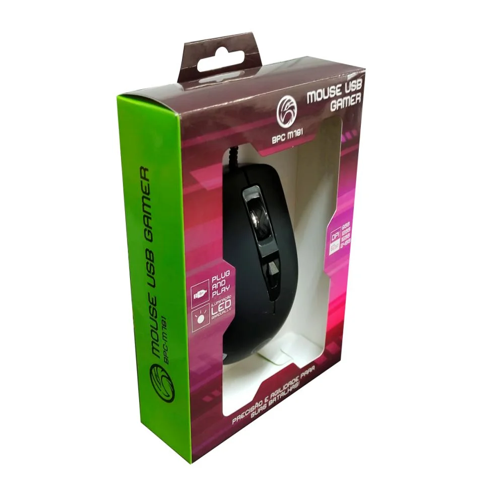 Mouse Gamer, Brazilpc, Usb, Bpc-m781, C/ Iluminacao Led, Gradually Box Mouse Gamer, Brazilpc, Usb, Bpc-m781, C/ Iluminacao Led, Gradually Box