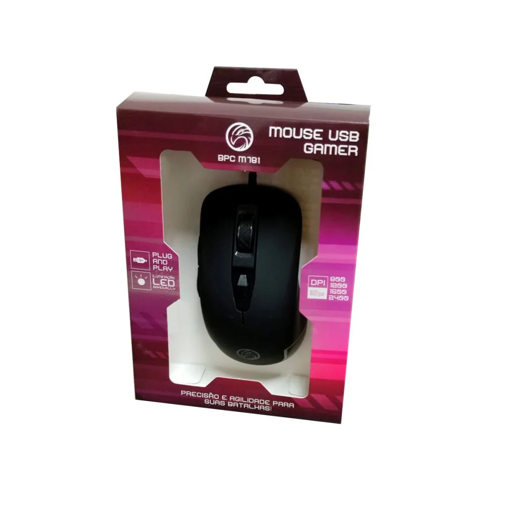 Mouse Gamer, Brazilpc, Usb, Bpc-m781, C/ Iluminacao Led, Gradually Box Mouse Gamer, Brazilpc, Usb, Bpc-m781, C/ Iluminacao Led, Gradually Box