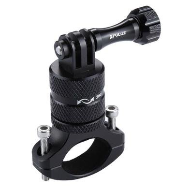 Suporte Bike/moto/cilindro Em Alumínio 360 Graus Para Gopro Sjcam - Preto