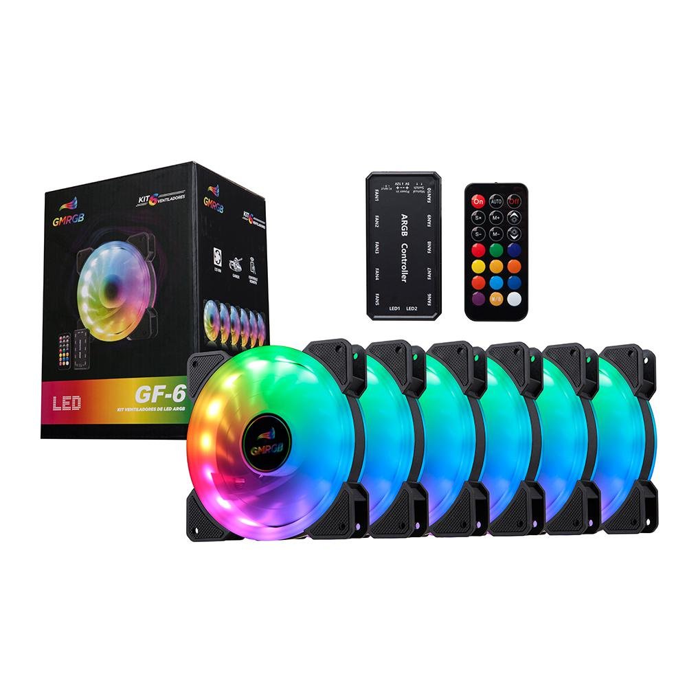 Gmrgb Kit Kit Kit Cooler Fan Mm Led Rgb Gabinete Ventoinha Gamer Controladora