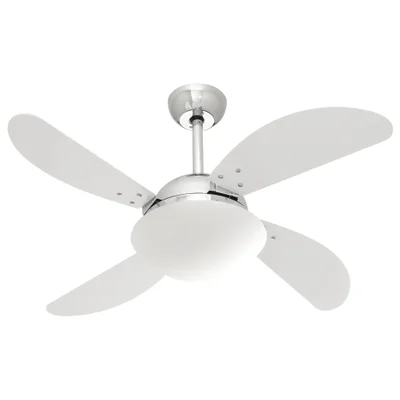 Ventilador De Teto Volare Cromado Vr42 Fly Branco 127V
