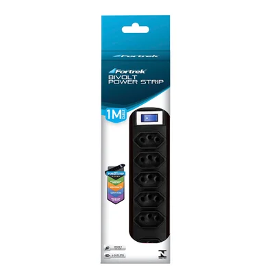 Filtro Linha Fortrek Pst-101, 6 Tomadas, 2p+t, Bivolt, Preto — foto 2