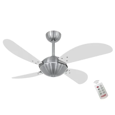 Ventilador De Teto Volare Escovado Fly Office Branco 127V e Controle Remoto