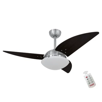 Ventilador De Teto Volare Escovado Class Tabaco 127V e Controle Remoto