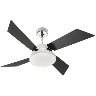 Ventilador De Teto Volare Cromado R1 Vr50 Tech Preto 127V