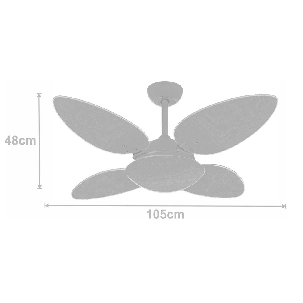 Imagem 2 de 2 do produto Ventilador Prince Iv E Controle Remoto Tabaco 6kg - 220v
