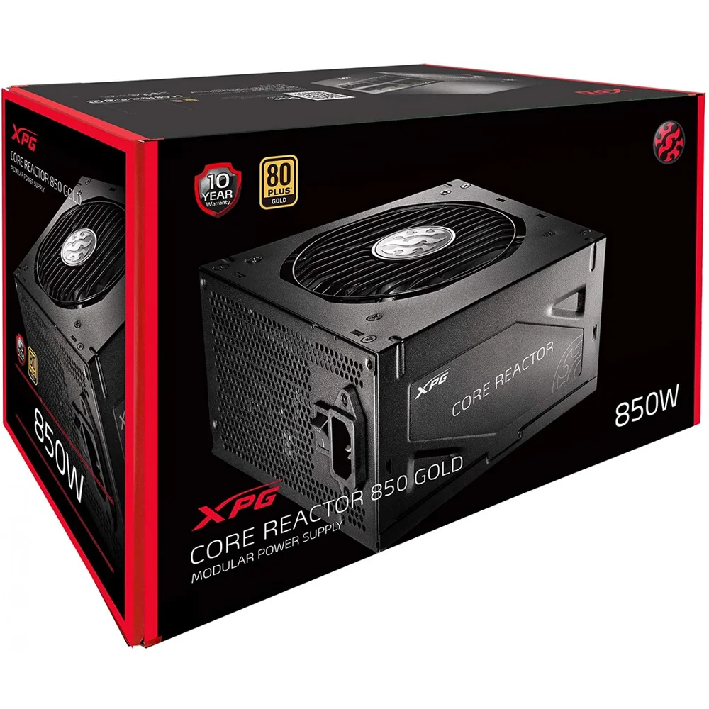 850W Gold認証電源ユニットXPG CORE REACTOR Fonte XPG Core Reactor 850W 80 Plus Gold KaBuM