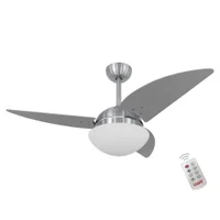 Ventilador De Teto Volare Escovado Vr42 Class Titanio 127V e Controle Remoto