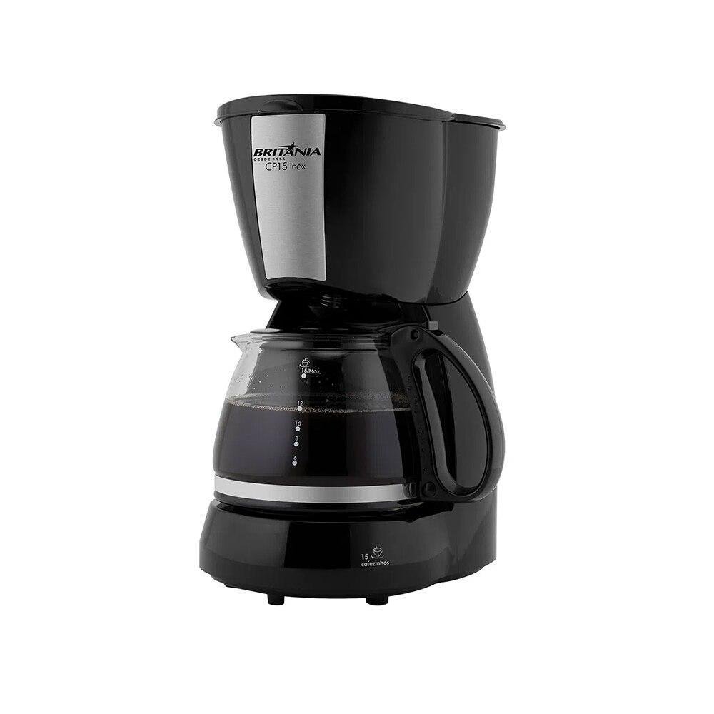 Imagem 4 de 4 do produto Cafeteira Britânia, Jarra De Vidro E Filtro Lavável, Inox, 110V - CP15