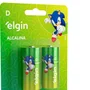 Pilha Alcalina Elgin, Tipo-D LR20, Blister C/2 - 82157