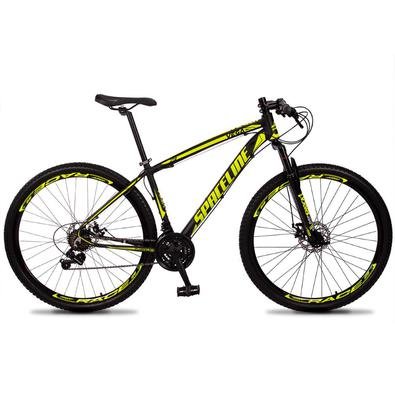 Spaceline Vega é um lançamento 2021, com um quadro de Alumínio de ótima geometria para o MTB e um design exclusivo. Possui 21 combinações de marchas c