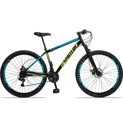 Spaceline Moon é nossa Mountain Bike com quadro em aço carbono, além de ter um ótimo custo benefício o quadro é super resistente. Possui 21 combinaçõe