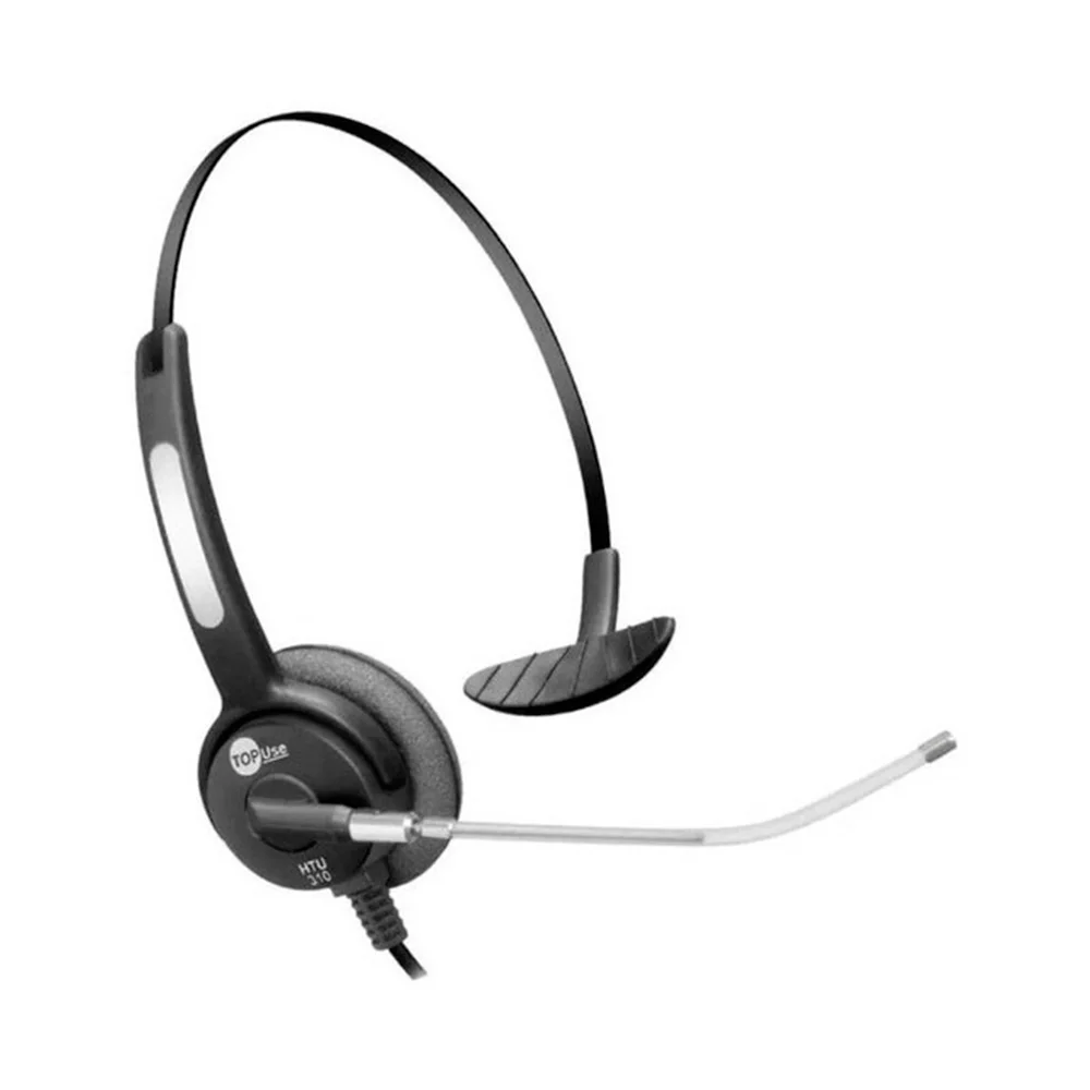 Imagem 3 de 4 do produto Headset TopUse Htu-310, Com Microfone, USB, Monoauricular, Com Cancelador De Ruído