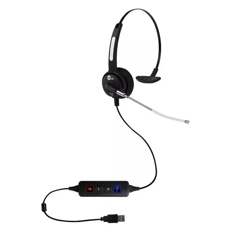 Imagem 4 de 4 do produto Headset TopUse Htu-310, Com Microfone, USB, Monoauricular, Com Cancelador De Ruído