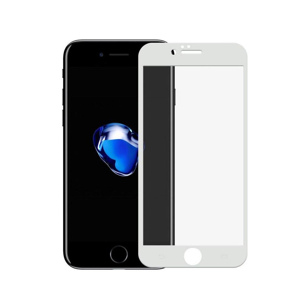 Imagem 1 de 5 do produto Película Coverage Color Para Iphone 7 - Branca - Gorila Shield (cobre Toda Tela)