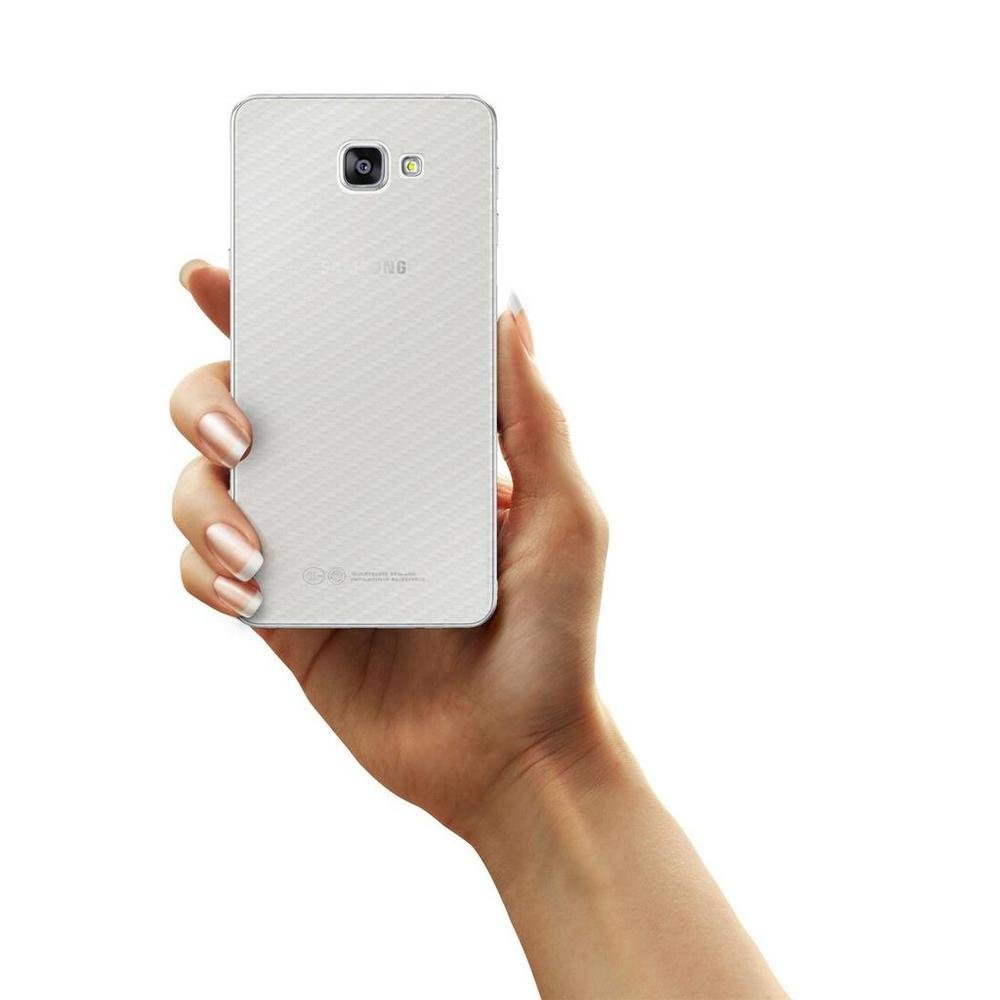 Imagem 2 de 5 do produto Película Traseira De Fibra De Carbono Transparente Para Samsung Galaxy A9 - Gorila Shield